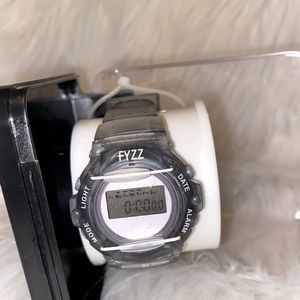 NIB FYZZ WATCH- digital clear band adjustable